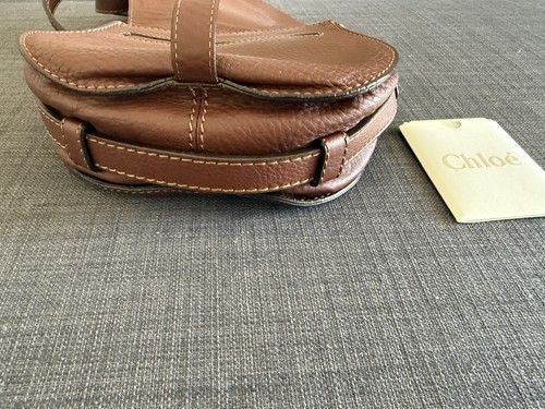 Chloe Marcie Saddle Bag Schultertasche Crossbody klein Leder hellbraun braun Kalbsleder OG - Bild 8 von 9
