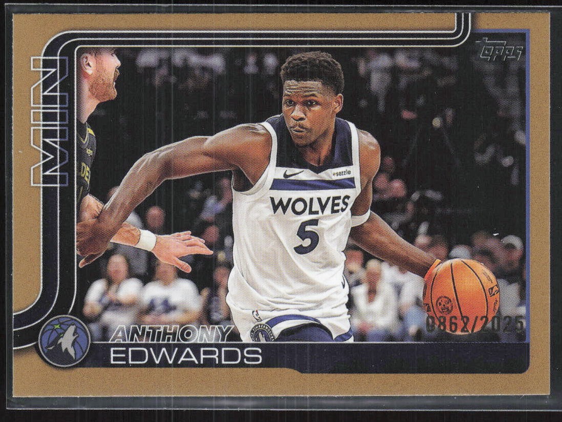 2025-26 Topps #108 Anthony Edwards Gold #/2025