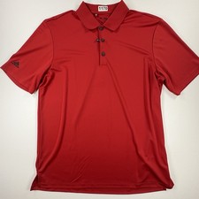 Adidas Golf Polo Men s Medium Red UPF 30 Performance Stretch NEW