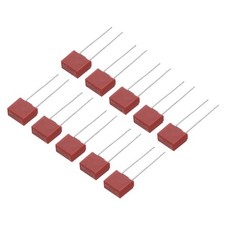 25Pcs DIP Mounted Miniature Square Slow Blow Micro Fuse, 2.5A 250V, Red
