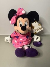 Disney Store Minnie Mouse February Birthstone Beanbag Plush Stuffed Animal NWT