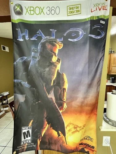 Halo 3 5ft Flag Microsoft XBOX 360 2007 Banner Poster Bungie Master Chief
