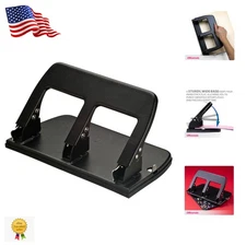 Metal 3 Hole Punch with Ergonomic Handle – 30 Sheets Capacity & Easy Disposal