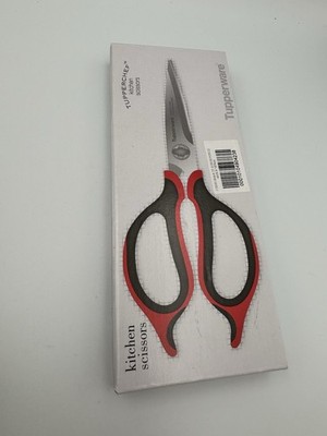NEW Tupperware Universal Series Scissors Tupperchef Red/Black FREE SHIPPING!!
