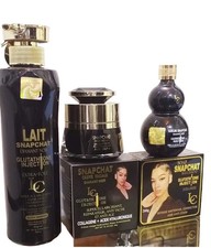 Lait Snapchat Black Diamond Set. Lotion, Serum. Soap  Face Cream.4pcs