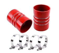 ID 4 Inch Silicone Charge Air Intercooler Hump Heavy Duty Hose Pipe 4"x6" red