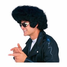 Rock Roll King 1950s Greaser Large Pompadour Men Costume Wig
