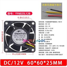 YY6025L12B Inverter Cooling Fan 60x60x25mm 12V 0.42A 3Pin New