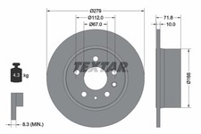 2x Bremsscheibe TEXTAR 92032600 für MERCEDES SL KLASSE R107 W114 W116 W115 W123