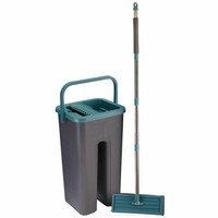 Howhomely Bodenwischer Wischmop Mopp Set Grau Mit Eimer Und Mikrofaseraufsatz