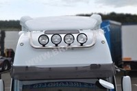 DachbüGel + Spotlampen FüR Foden Alpha Hochdach Chrom Edelstahl Vorne Oben Lkw