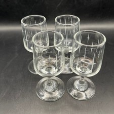 Vtg MCM Set of 4 Starburst Shot Cordial Sherry Drambuie Glasses Retro Barware