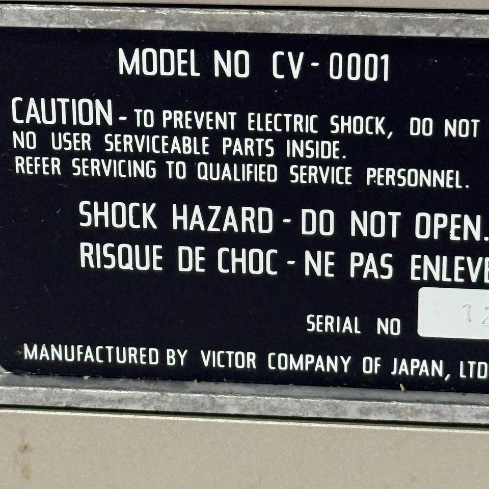 Cámara de video a color JVC CV-0001 CV-F503 MFG 1980 con lente zoom de TV Canon 155193 Foto 4 de 4