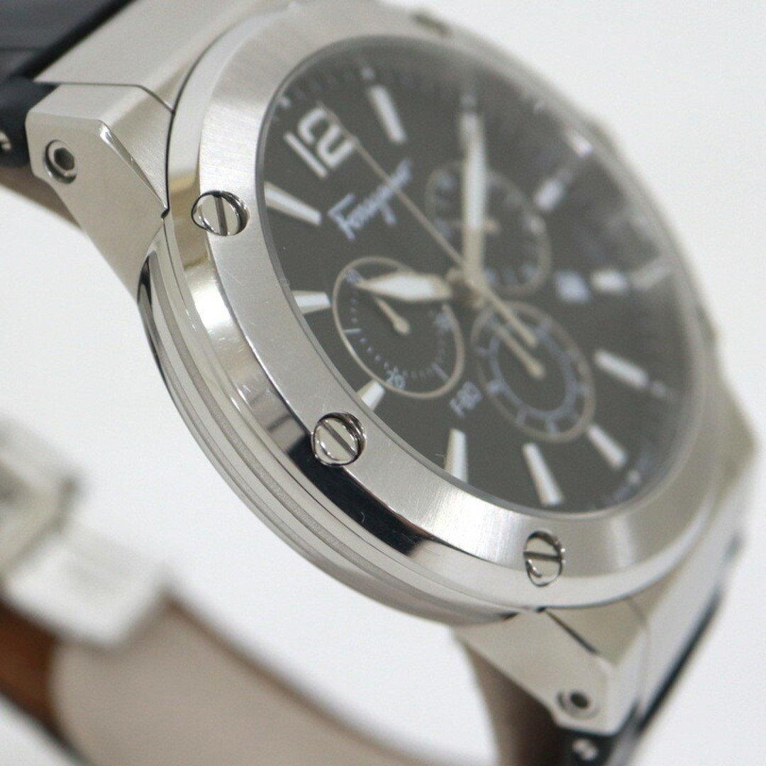 Ferragamo F80 Watch Quartz Stainless Steel Leather Band Used From Japan From Jap image 3