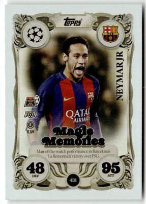Topps Match Attax Champions League 2025-26 No. 431 Neymar Jr