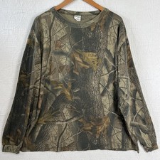 Vintage Realtree Long Sleeve T Shirt Men XL Hardwoods Camouflage Thin Cotton Top