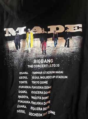 Bigbang MADE Seoul Concert Exclusive Hoodie Black M Size Official