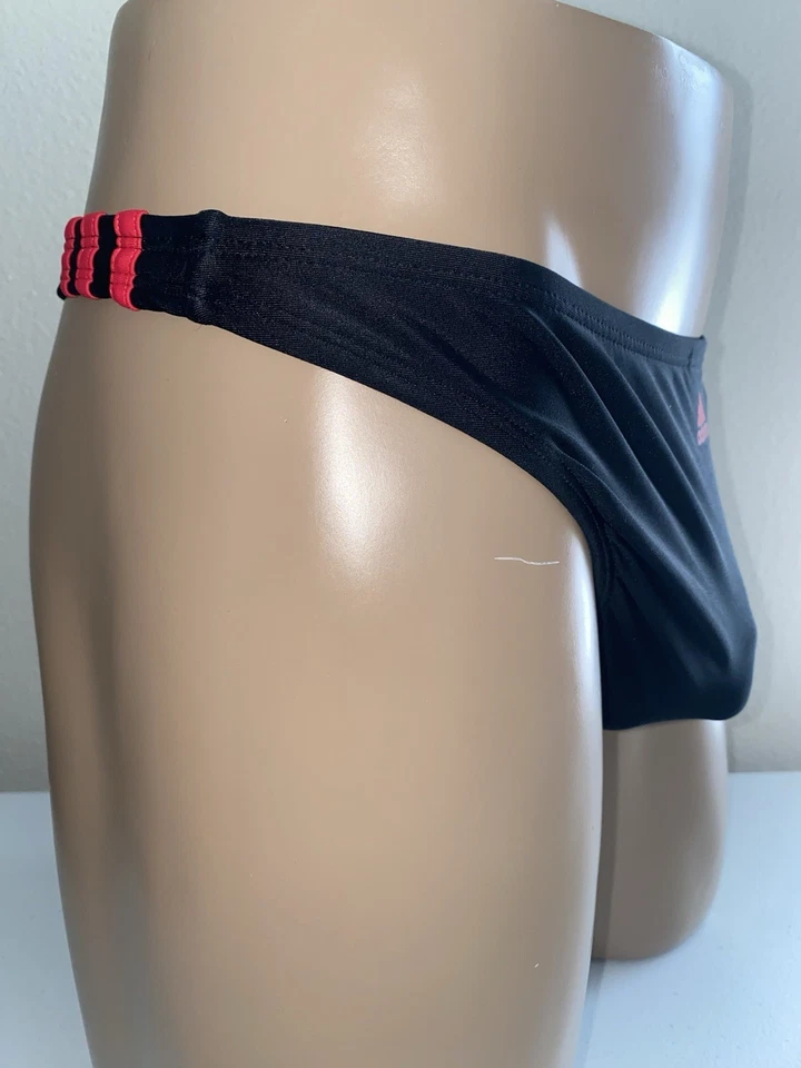 Modified Adidas Men’s Black Thong Bikini Size Medium - Image 3 of 4