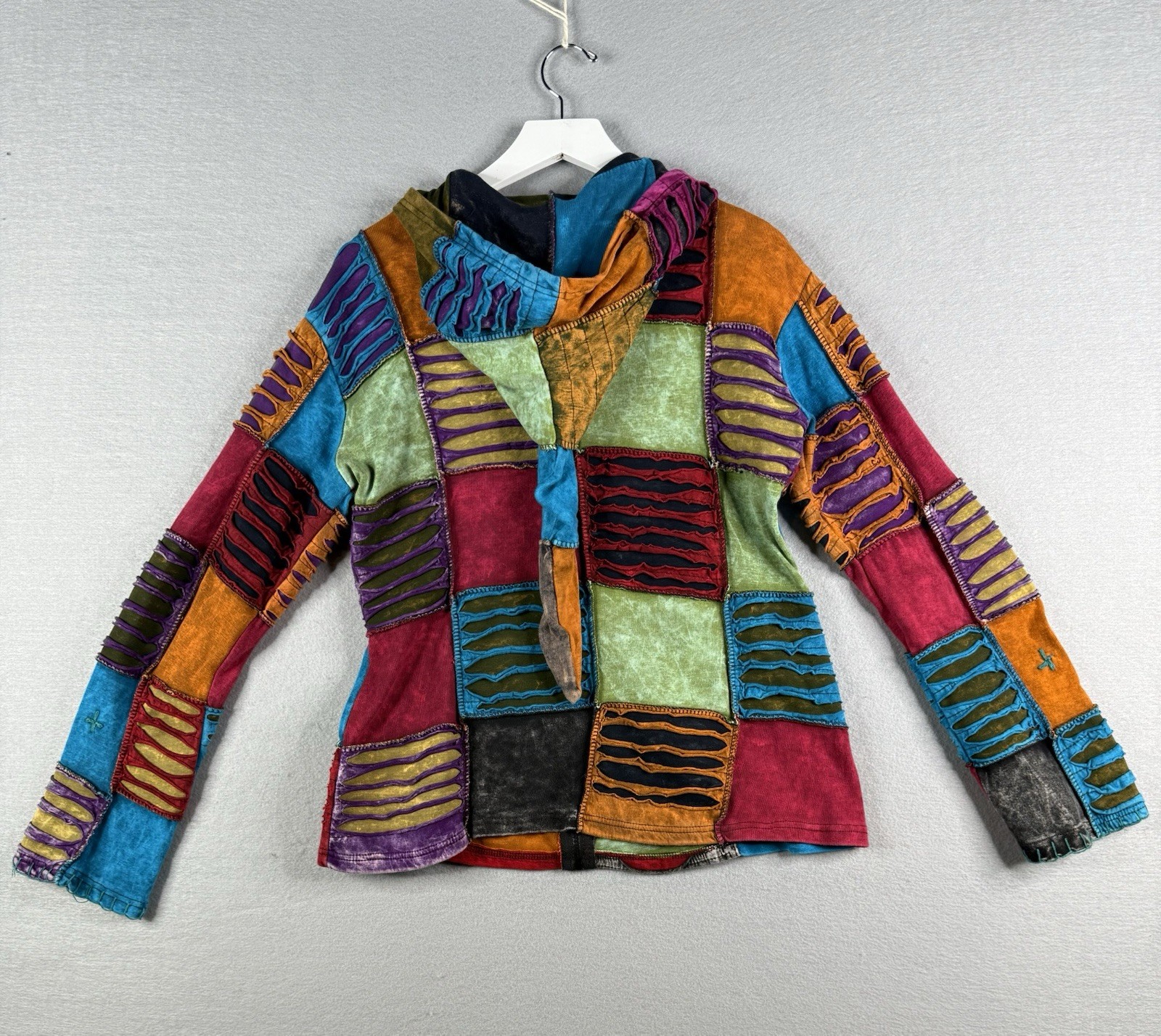 KPC Patchwork Pixie Hoodie Full Zip Jacket Womens… - image 5