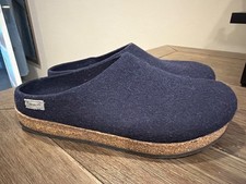 STEGMANN'S Essenz Navy Blue Wool Logo Clog Cork Sole Women's Size 7-7.5 EU 38.5