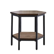 Ultimo Mocha Hexagon End Table