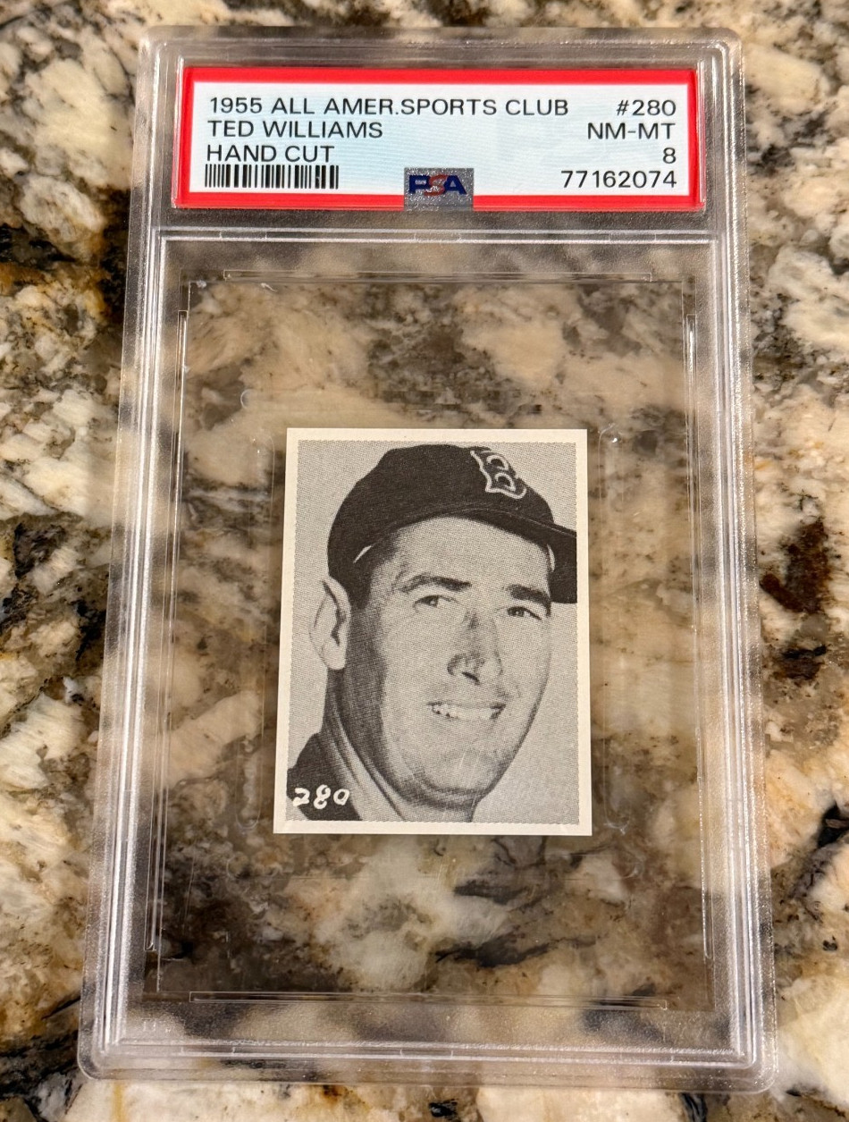 Ted Williams 1955 All American Sports Club #280 PSA 8 Freshly Graded Centered
