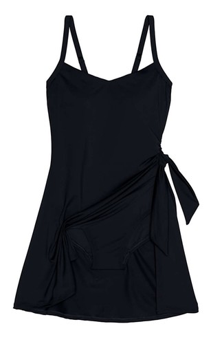 LANDS END Black Sweetheart Swim Dress Swimsuit Womens 24W NEW - Picture 4 of 13