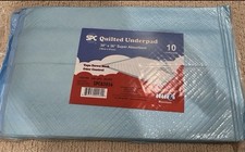 SPC QUILTED UNDERPAD 30"X36" BED PADS 1 Pack of 10 10 Pads With Tape Down Back