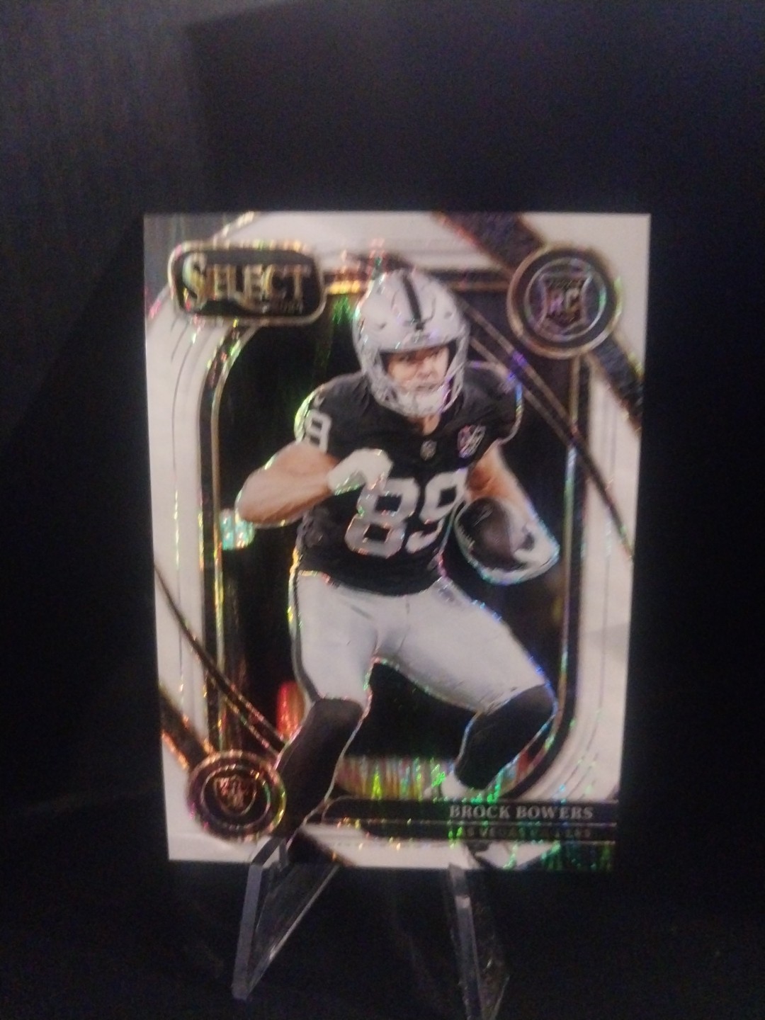 Brock Bowers - 2024 Panini Select #222 Club Level - White Prizm Shock /199 [RC]