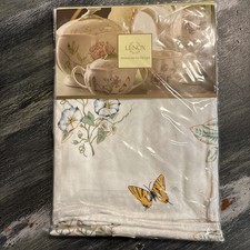 LENOX BUTTERFLY MEADOW BLOOM TABLECLOTH 52 x 52 SQUARE