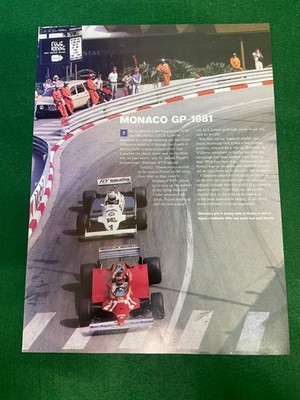 MONACO GP 1981 VILLENEUVE WITH JONES WILLIAMS BEHIND A4 ADVERT FILE XXVI