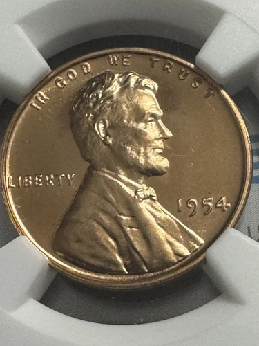1954 Proof Lincoln Cent, NGC PF68 RD Cameo, Free shipping Pop 45, 3 Higher