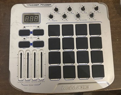 M-Audio Trigger Finger MIDI 16 Pads 8 Assignable Knobs 4 Faders Vintage