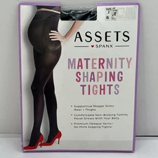 ASSETS Black Spanx Maternity Shaping Opaque Tights Size 2 Shaper