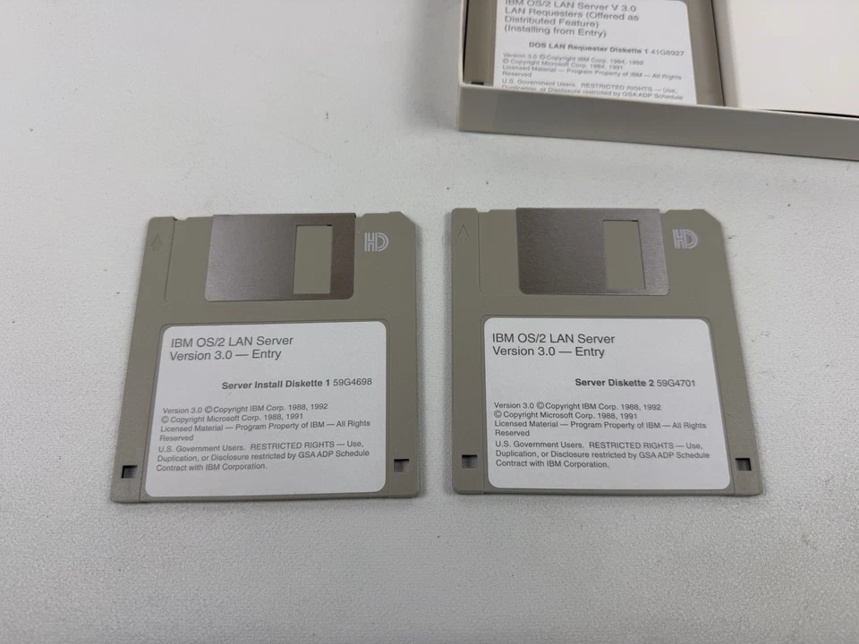 Vintage Rare IBM OS/2 Lan Server Version 3.0 Entry Set 3.5" Floppy Disks Only - Image 3 of 4