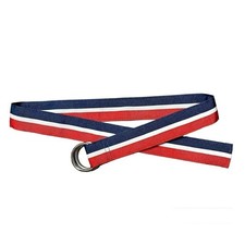 Vineyard Vines Ribbon Belt Stripe D-Ring Buckle USA Nautical Size S