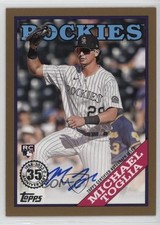 2023 Update 1988 Topps Baseball Gold 44/50 Michael Toglia #88BA-MT Auto 06bg