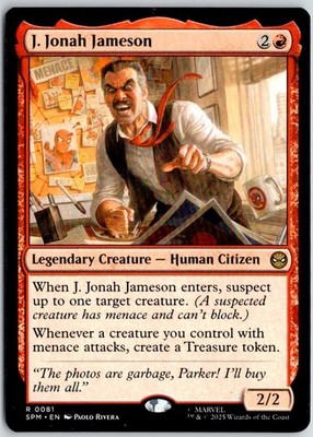 J. Jonah Jameson Rare Marvel's Spider-Man 81 NM MTG TCG