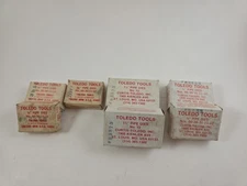 Lot Of 7 Sets Toledo Pipe Threading Dies 1/4"(2),3/8"(1),3/4"(2)'1 1/2"(2), NPT 