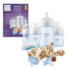 Baby Bottles Gift Set 4oz 9oz Blue Philips Avent SCD838/04 Natural Response Slow