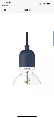 NIB PANTONE Deneb Pendant Drop Cap Pendant Light In Sargasso Sea (Navy Blue)