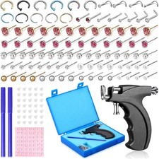ear piercing kit gun nose studs earrings salon home stainless steel
