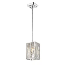 Z-Lite Terra 1 Light Mini Pendant, 4.72x4.72x128.74", Chrome, Chrome - 872CH-SMP