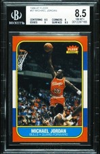 1986-87 Fleer Basketball #57 Michael Jordan Bulls RC Rookie HOF BGS 8.5