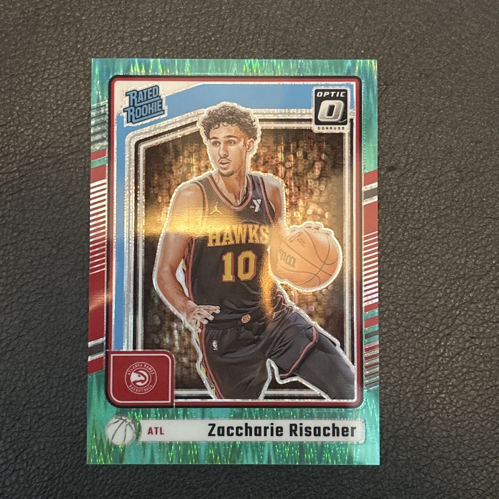 2024-25 Donruss Optic #268 Zaccharie Risacher Green Shock #/149