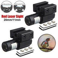 2X Red Laser Sight Light Beam Scope Hunting GLOCK 11mm/20mm Picatinny Rail Mount