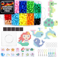 Zocipro 1300 StüCk 10Mm BüGelperlen Groß, 12 Bunte Farben Xl Steckperlen Mit Pla