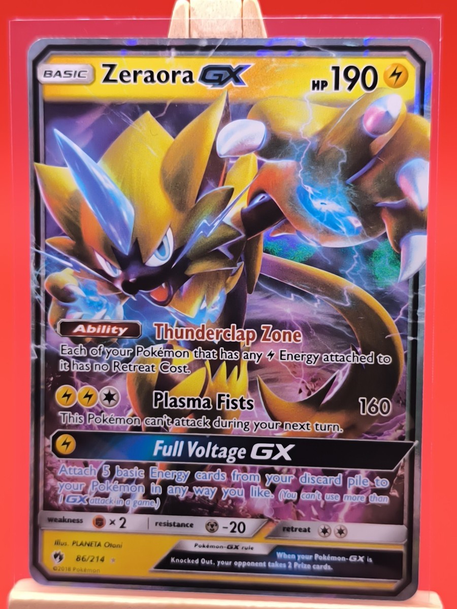 Zeraora GX 86/214 Lost Thunder Ultra Rare Holo Pokemon Card * New
