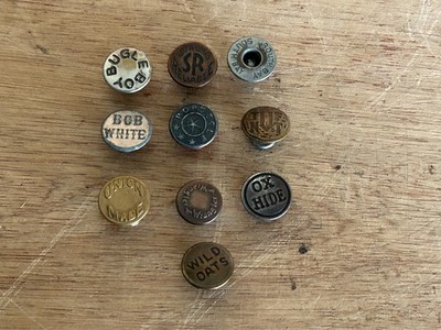 Button Stud Grandmas Junk Drawer Lot of 10 Overalls Advertising Vintage Crafts