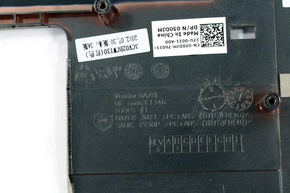 Nuevo conjunto base inferior cubierta roja OEM 50DJM genuino para Dell Vostro 3450 050DJM Foto 3 de 4